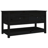 Coffee Table Black 102x49x55 cm Solid Wood Pine