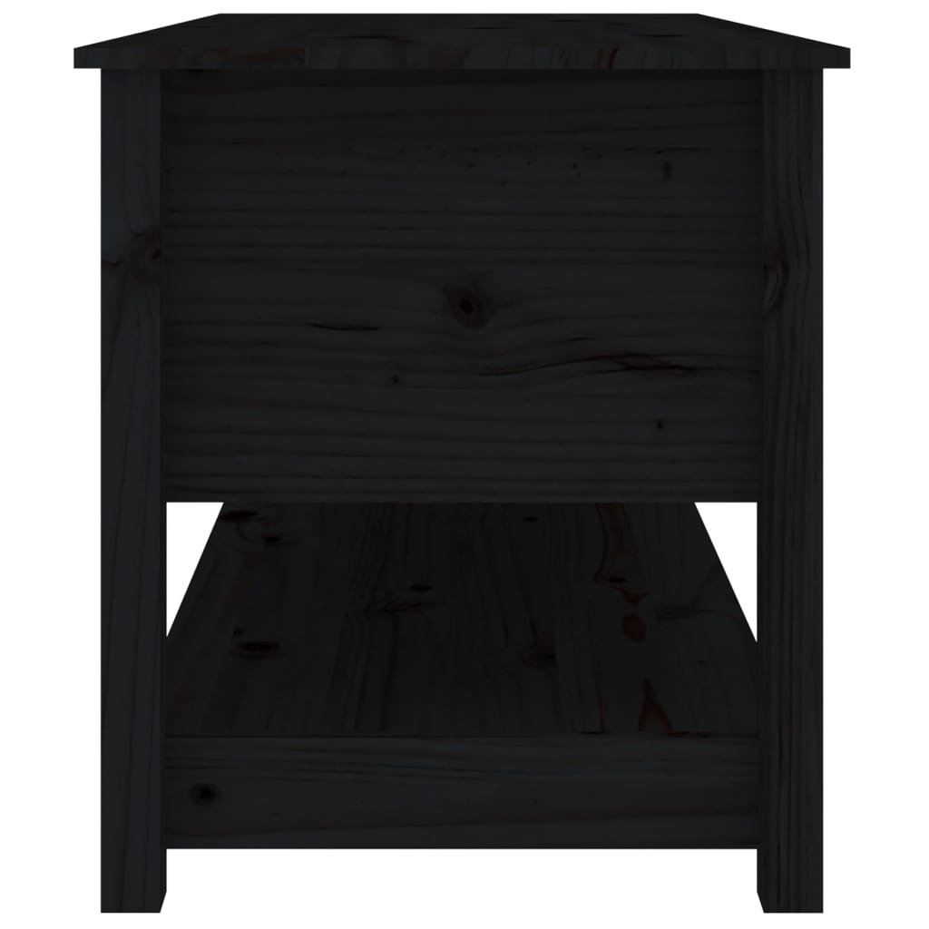 Coffee Table Black 102x49x55 cm Solid Wood Pine