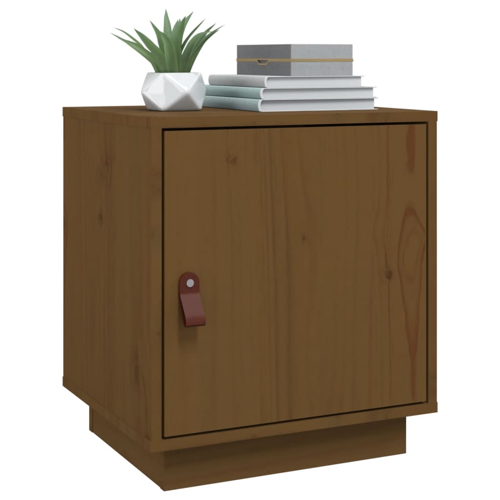 Bedside Cabinets 2 pcs Honey Brown 40x34x45 cm Solid Wood Pine