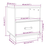 Bedside Cabinet Honey Brown 40x34x45 cm Solid Wood Pine