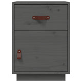 Bedside Cabinets 2 pcs Grey 40x34x55 cm Solid Wood Pine