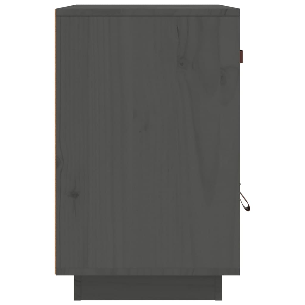 Bedside Cabinets 2 pcs Grey 40x34x55 cm Solid Wood Pine