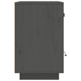 Bedside Cabinets 2 pcs Grey 40x34x55 cm Solid Wood Pine