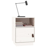 Bedside Cabinet White 40x34x55 cm Solid Wood Pine