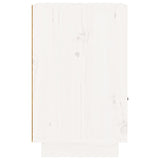Bedside Cabinet White 40x34x55 cm Solid Wood Pine