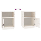 Bedside Cabinet White 40x34x55 cm Solid Wood Pine