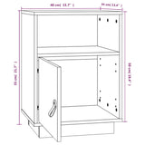 Bedside Cabinet White 40x34x55 cm Solid Wood Pine