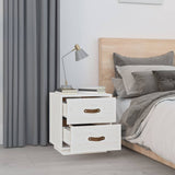 Bedside Cabinet White 40x34x45 cm Solid Wood Pine
