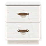 Bedside Cabinet White 40x34x45 cm Solid Wood Pine