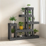Plant Stand Grey 92x25x97 cm Solid Wood Pine