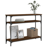 Console Table Brown Oak 100x29x75 cm Engineered Wood