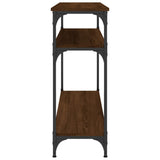 Console Table Brown Oak 100x29x75 cm Engineered Wood