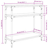 Console Table Grey Sonoma 75x29x75 cm Engineered Wood