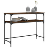 Console Table Brown Oak 100x35.5x75 cm Engineered Wood