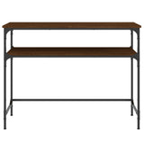 Console Table Brown Oak 100x35.5x75 cm Engineered Wood