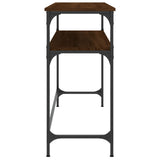 Console Table Brown Oak 100x35.5x75 cm Engineered Wood