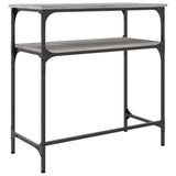 Console Table Grey Sonoma 75x35.5x75 cm Engineered Wood
