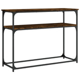 Console Table Smoked Oak 100x35.5x75 cm Engineered Wood