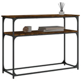 Console Table Smoked Oak 100x35.5x75 cm Engineered Wood