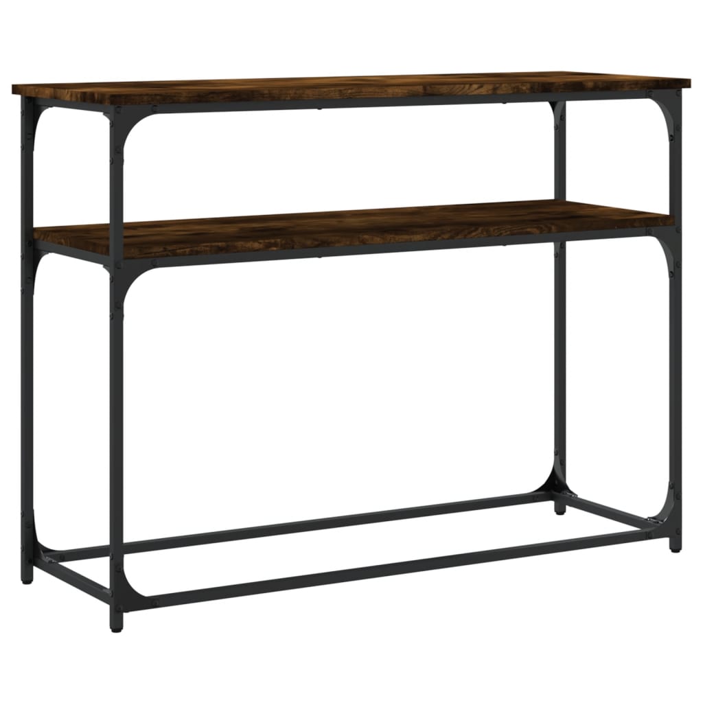 Console Table Smoked Oak 100x35.5x75 cm Engineered Wood
