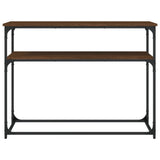 Console Table Brown Oak 100x35.5x75 cm Engineered Wood