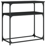 Console Table Black 75x35.5x75 cm Engineered Wood