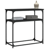Console Table Black 75x35.5x75 cm Engineered Wood