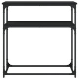 Console Table Black 75x35.5x75 cm Engineered Wood