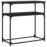 Console Table Black 75x35.5x75 cm Engineered Wood