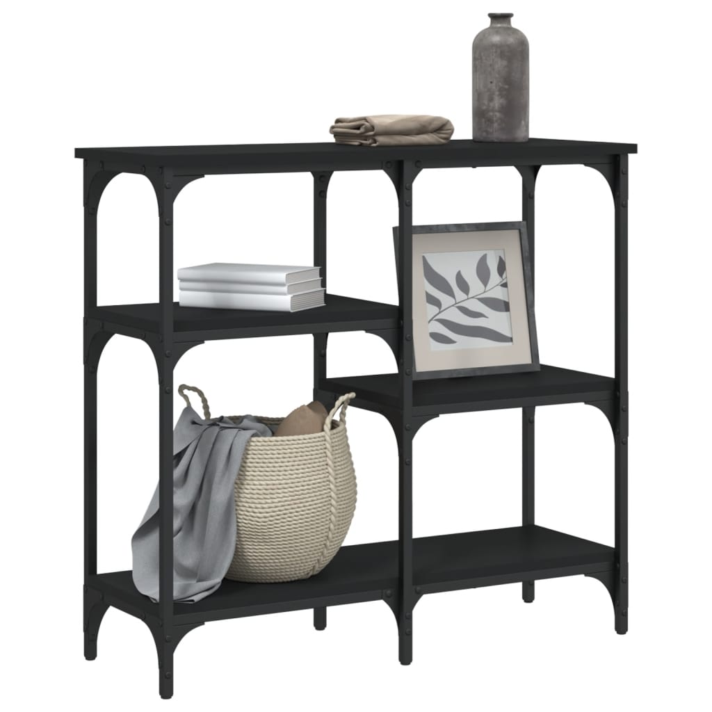 Console Table Black 80x29x75 cm Engineered Wood