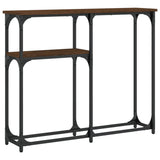 Console Table Brown Oak 90x22.5x75 cm Engineered Wood