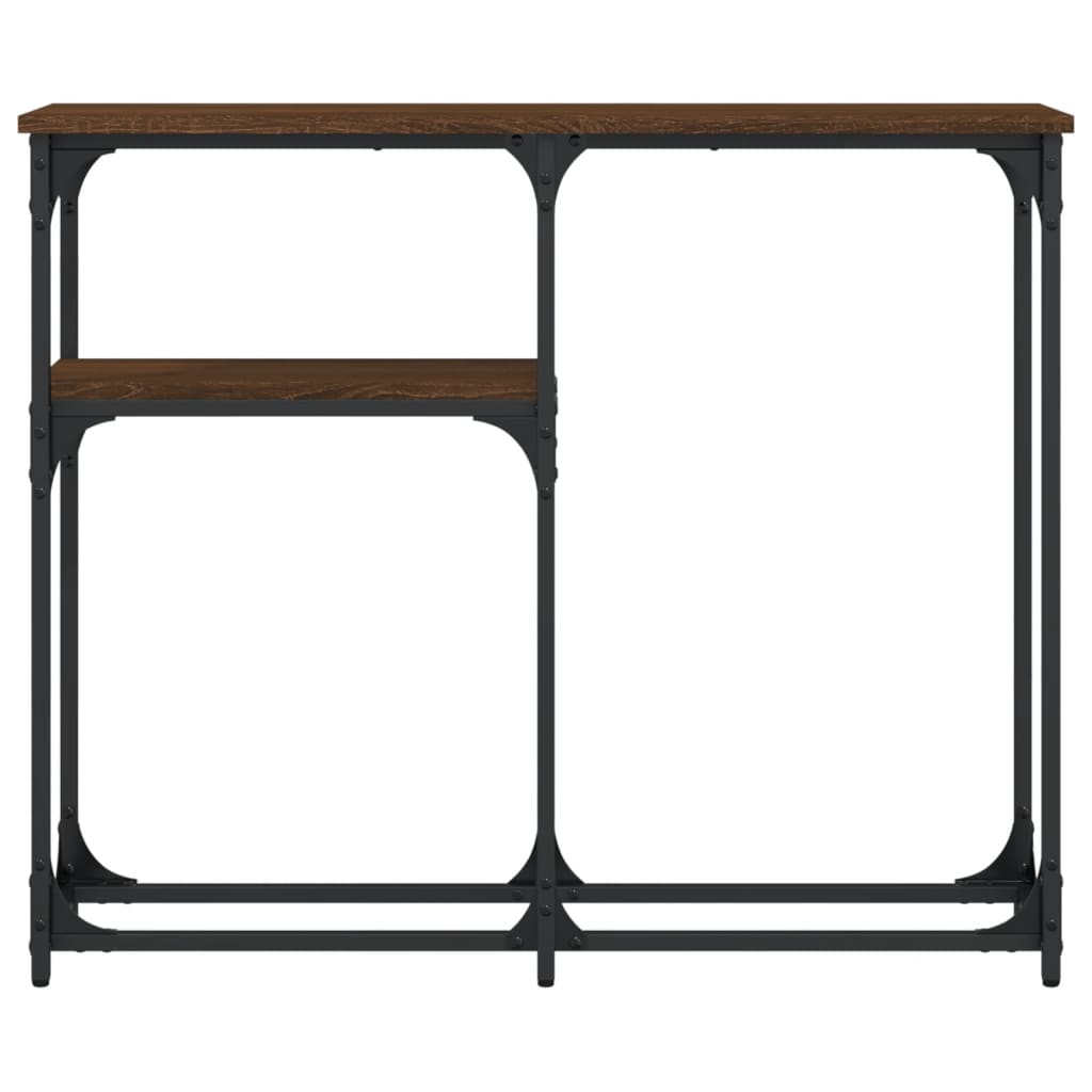 Console Table Brown Oak 90x22.5x75 cm Engineered Wood