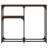 Console Table Brown Oak 90x22.5x75 cm Engineered Wood