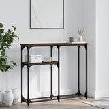 Console Table Brown Oak 90x22.5x75 cm Engineered Wood