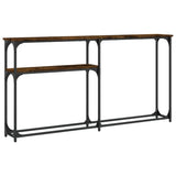 Console Table Smoked Oak 145x22.5x75 cm Engineered Wood