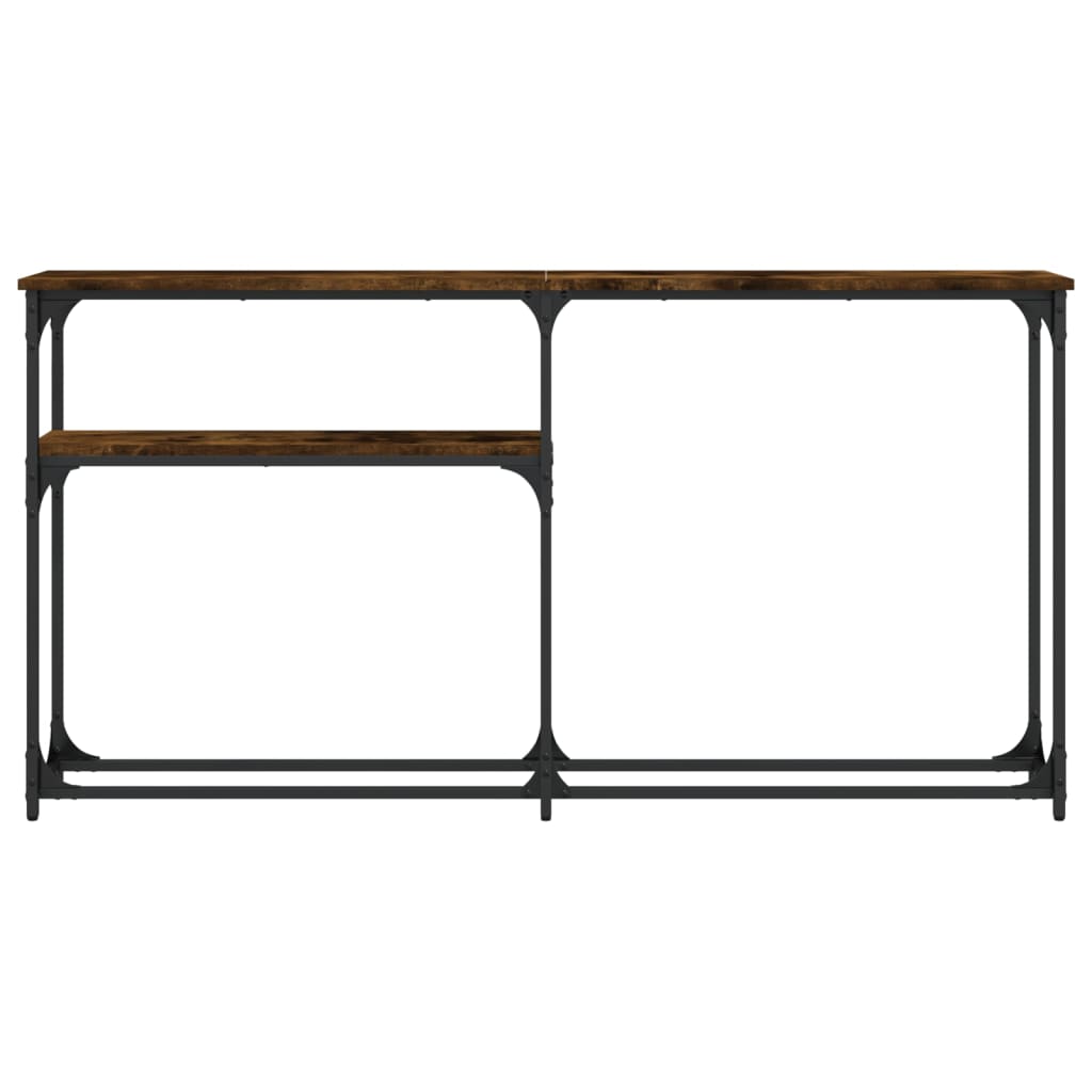 Console Table Smoked Oak 145x22.5x75 cm Engineered Wood