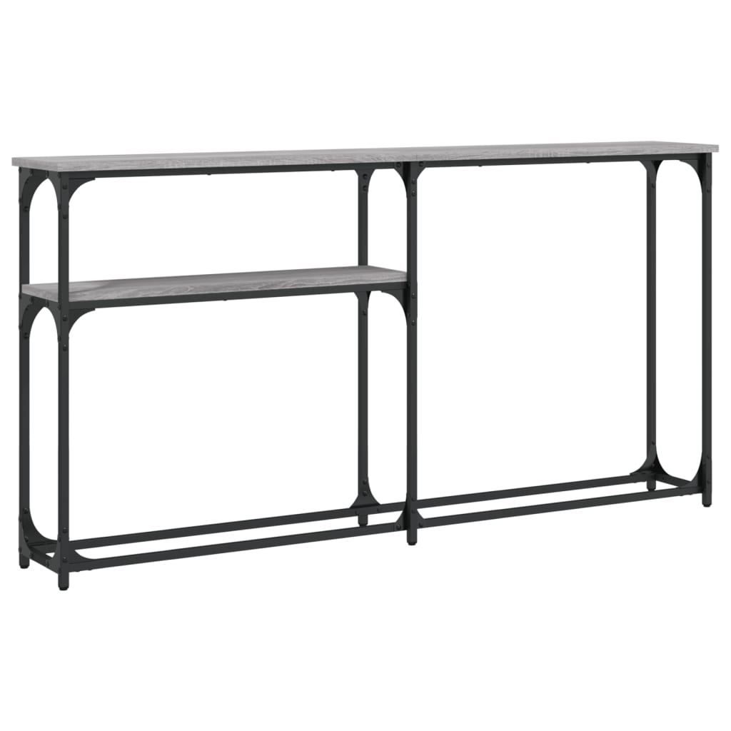 Console Table Grey Sonoma 145x22.5x75 cm Engineered Wood