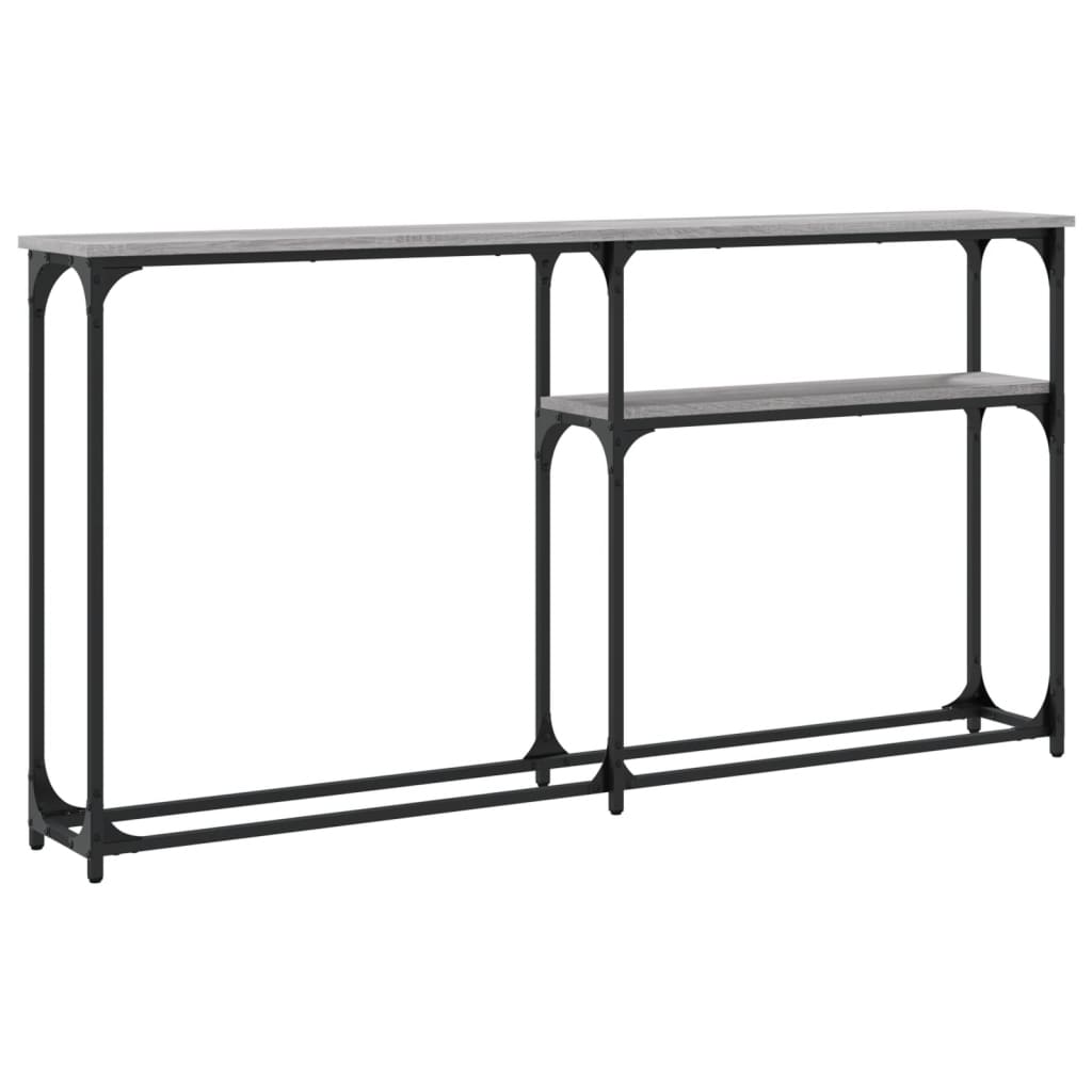 Console Table Grey Sonoma 145x22.5x75 cm Engineered Wood