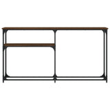 Console Table Brown Oak 145x22.5x75 cm Engineered Wood