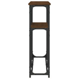Console Table Brown Oak 145x22.5x75 cm Engineered Wood