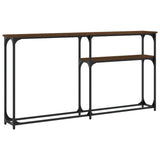 Console Table Brown Oak 145x22.5x75 cm Engineered Wood
