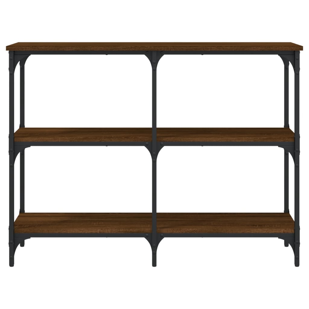 Console Table Brown Oak 100x29x75 cm Engineered Wood