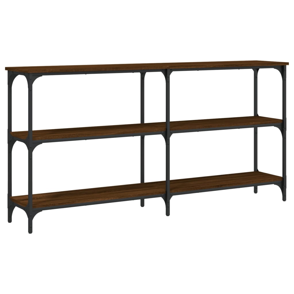 Console Table Brown Oak 150x29x75 cm Engineered Wood
