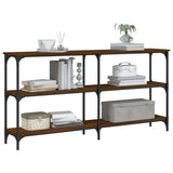 Console Table Brown Oak 150x29x75 cm Engineered Wood