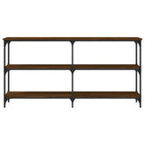 Console Table Brown Oak 150x29x75 cm Engineered Wood