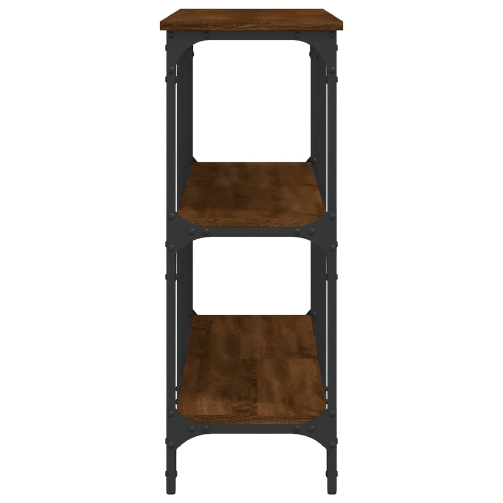 Console Table Brown Oak 150x29x75 cm Engineered Wood