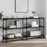 Console Table Brown Oak 150x29x75 cm Engineered Wood