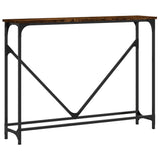 Console Table Smoked Oak 102x22.5x75 cm Engineered Wood