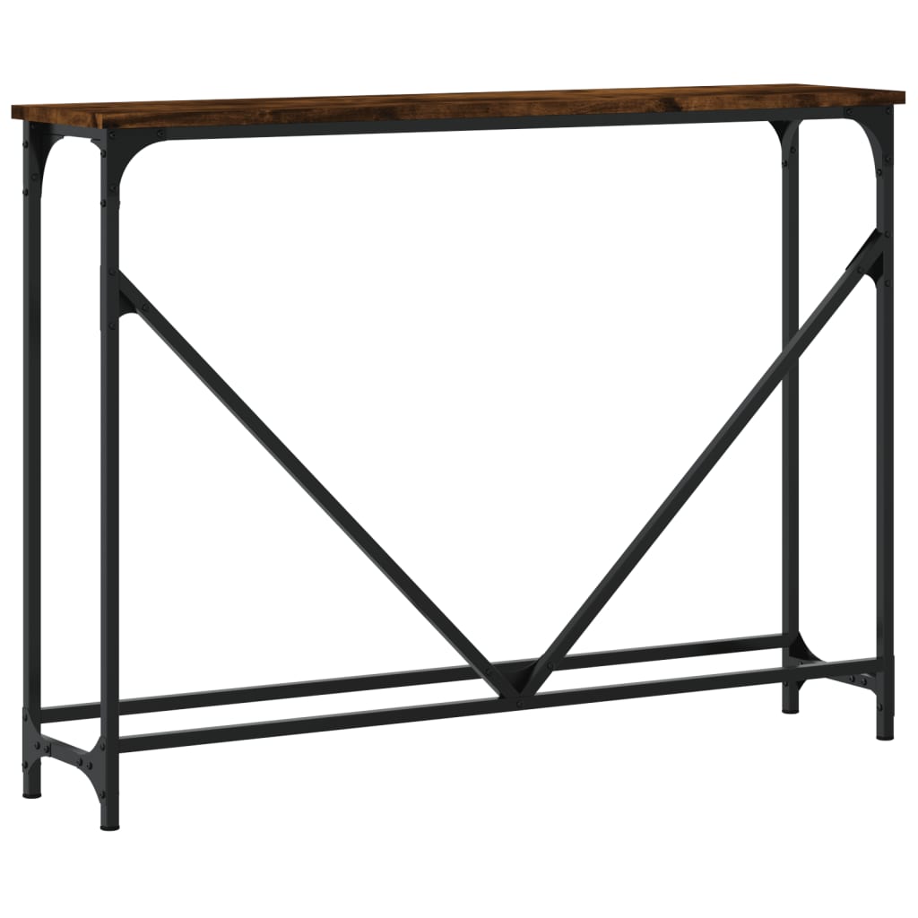 Console Table Smoked Oak 102x22.5x75 cm Engineered Wood