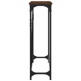 Console Table Brown Oak 102x22.5x75 cm Engineered Wood